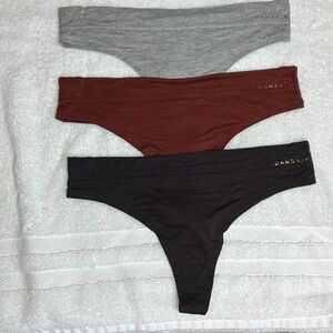 DANSKIN SET OF (3) Women's Thong Panties. Extreme soft.